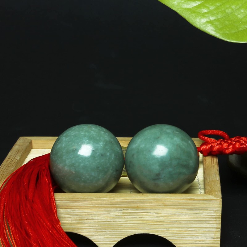 STCREE 3.8cm Exercise Handballs Soild Marble Chinese Baoding Balls Dark