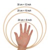 JZK 10 x Large Bamboo Hoop 30cm Wooden Hoops for