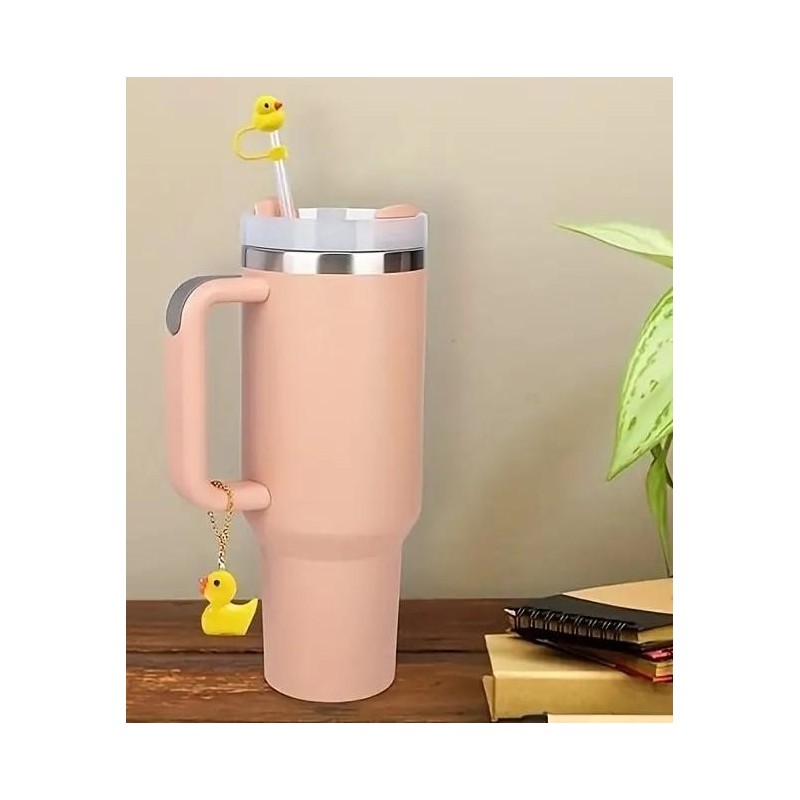 Rubber Duck Cup Straw Cover and Charm Bottle Drinkware Tumbler