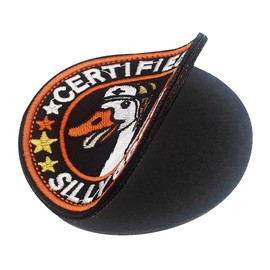 Sertified Silly Goose Embroidered Patch Cute Goose Hook and Loop Applique Patch for Shirts Backpacks Hats Jackets DIY Accessories Gift (Sertified Silly Goose)