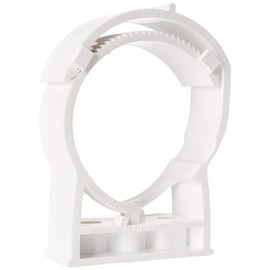 SnapnStrut 101-115HSPP White 10pack White Surface Mount Polypropylene Pipe Hanger, American Made for 4 inch Pipe, one-Piece Hanger for Pipes, Cable, or Conduit.