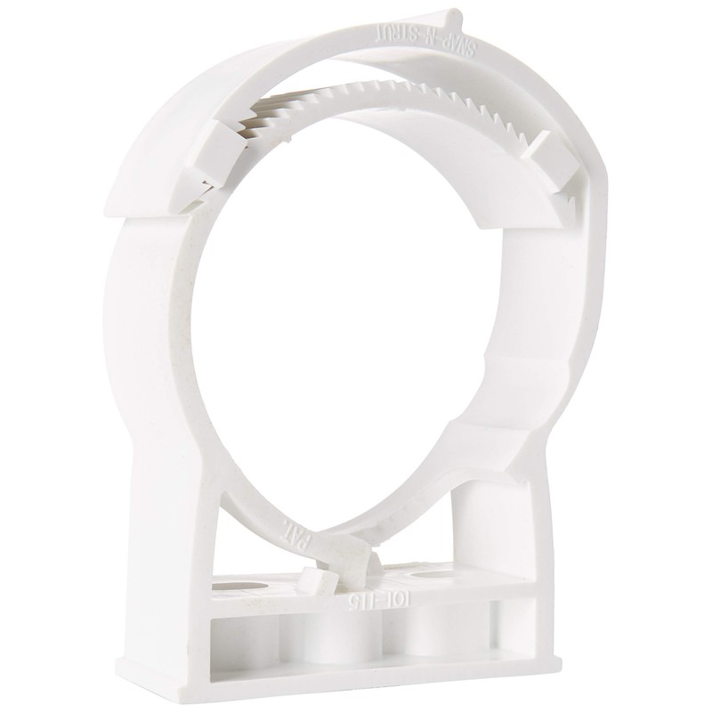 SnapnStrut 101-115HSPP White 10pack White Surface Mount Polypropylene Pipe Hanger,