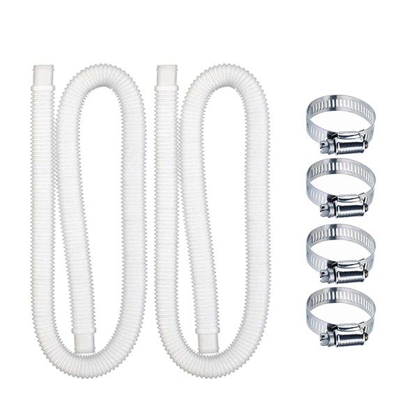 Swimming Pool Hose Replacement Hoses (Double Tube 4 Buckle) for Above Ground Pools Hose is Suitable for Intex Filter Pump 607 and 637