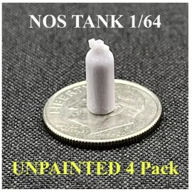 homemade 4 Pack -1/64 Scale Unfinished Resin Printed UV Cured Nitrous Oxid Tank