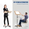 Lectern Podium Stand with Storage Platform, Height Adjustable Steady Standing