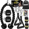 Tricep Rope Cable Machine Attachment, 35" Triceps Pull Down Rope