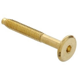 The Hillman Group 57125 1/4-20 x 1 1/4-Inch Connector Bolt Hex Drive (1 pack of 6),brass