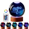DIGFPWT Elephant Lamp,3.15 inch K9 Elephant Crystal Ball Lamp, Elephant