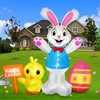 Raymall Easter Inflatables Outdoor Decorations, 5FT Tall Easter Blow Up