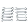 Blue Spot 4110 Chrome Vanadium Metric Stubby Spanner Set, Silver,