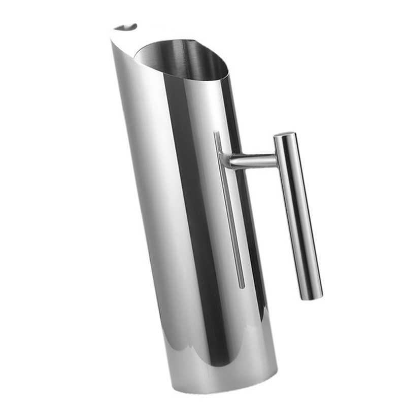 Stainless Steel Water Pitcher with Ice Guard 1.5L Capacity Ergonomic
