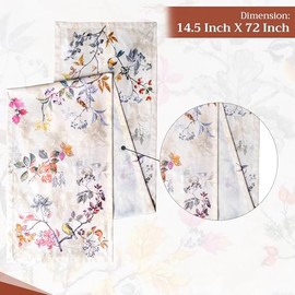 Maison d' Hermine - Camino de mesa decorativo, 14.5 x 72 pulgadas, 100% algodón, cocina, boda, restaurante y campamento, equinoccio - Beige (una sola capa) - Acción de Gracias/Navidad