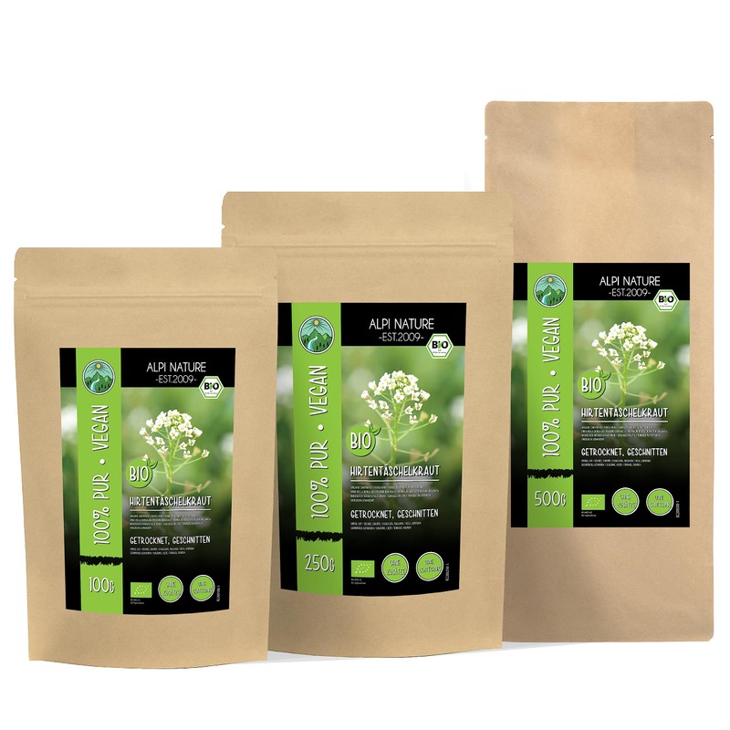 Organic shepherd's purse dried, shepherd's purse cut from wild collection,