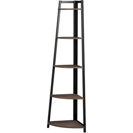 Coaster Home Furnishings Jacksonville 5-Tier Bookcase Aged Walnut Corner, Brown (805497)