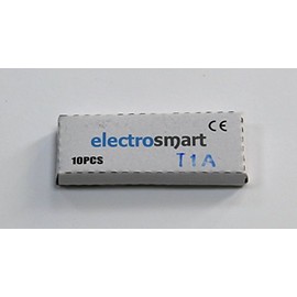 electrosmart Pack of 10 T1A 20mm x 5mm Glass Fuses 250v Slow Blow/Time Delay/Lag