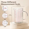WhiteRhino 4Cup/1000ML Glass Liquid Measuring Cup With Handle,High Borosilicate Glass