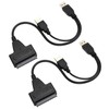 2Pcs Convert Cable USB 2.0 SATA 7 15Pin Adapter for