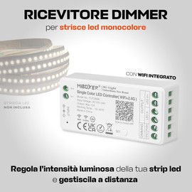 Mi-Light MiBoxer FUT036W Mini WiFi + RF + Push Receiver - Simple Colour for LED Strips, Compatible with Alexa and Google