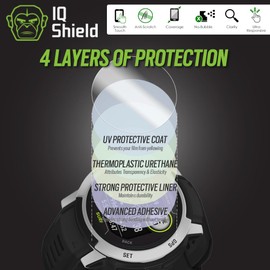 IQShield Screen Protector Compatible with Garmin Instinct 2 Surf/Instinct 2 Camo Edition/Instinct 2 Solar and Solar Tactical/Garmin Instinct 2 (6-Pack) Anti-Bubble Clear TPU Film