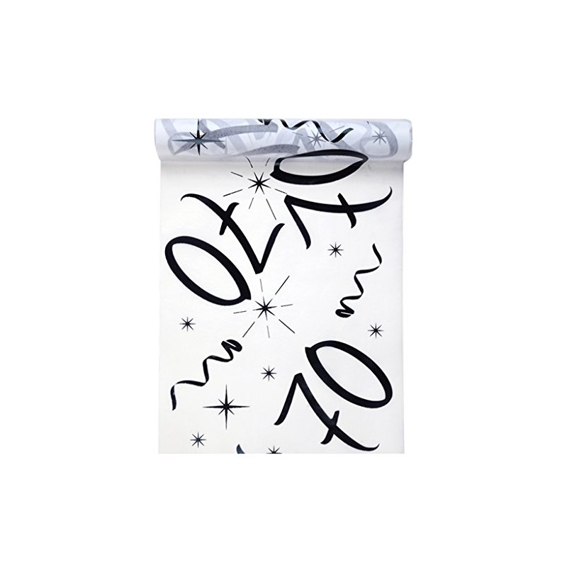 5192 Santex Birthday Table Runner, White