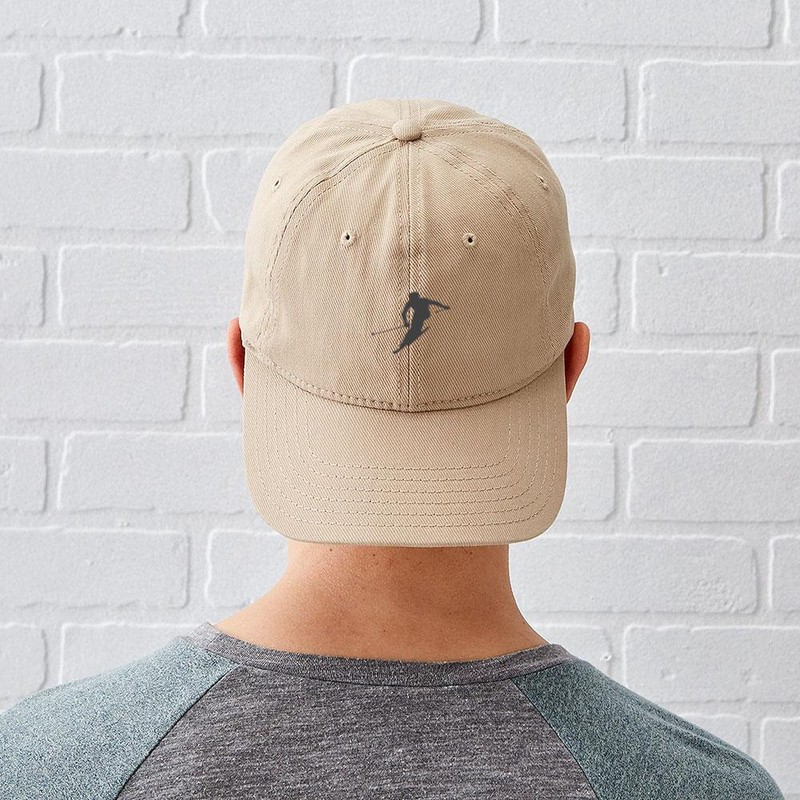 CafePress Downhill Skiing Cap Unique Adjustable Baseball Hat Khaki