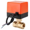 AC 220V Brass Electric Motorized Ball Valve 2 Way 3-Wire