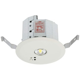 Panasonic NNFB90605J LED Emergency Lighting Fixture, Embedded φ3.9 inches (100 mm), Low Ceiling for Small Spaces, 30 Minutes Type, Daylight White