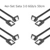Daniko 4x SATA Cable 50 cm SATA III 3 6