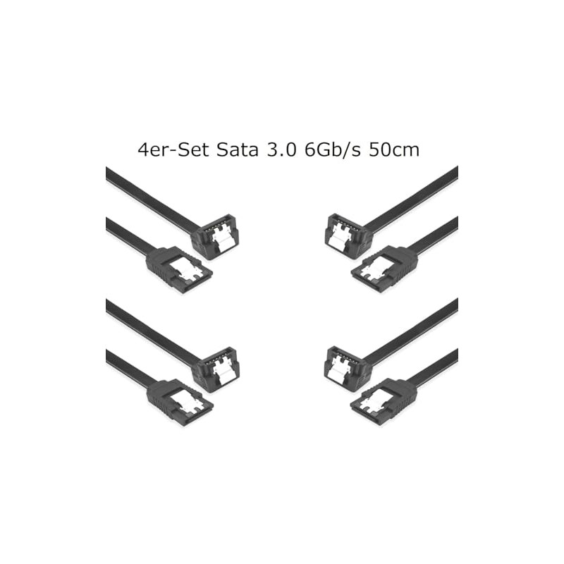 Daniko 4x SATA Cable 50 cm SATA III 3 6