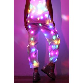 YNYW Mens Womens Unisex Flash Led Light Jacket Vest Trouser For Party Xmas Christmas Fancy Outdoor Costume (Trouser, M)