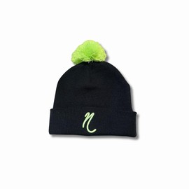 Neon Golf Winter Bobble Hat - Neon Green (UK, Alpha, One Size, Black/Neon Green)