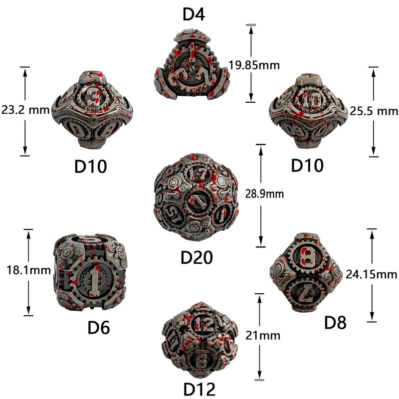 Dice Polyhedral Dice Polyhedral Dice 7pcs D20 D12 D10 D8