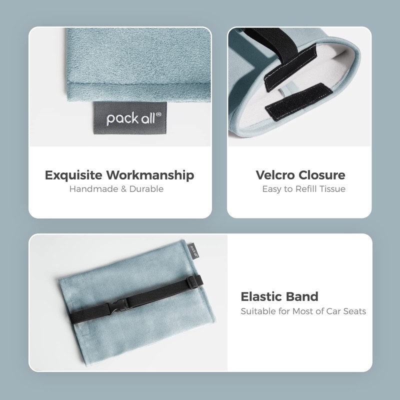 pack all Tissue Case for Car Tissue Cover Suede Fabric