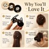 3 Pcs Flat Hair Clips for Women, Soft Non-irritating Round