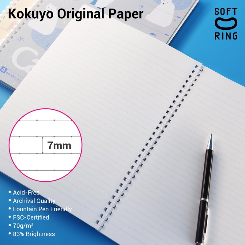 KOKUYO KOKUYO Spiral Notebook Journal, 3 Pack Campus B5 Soft