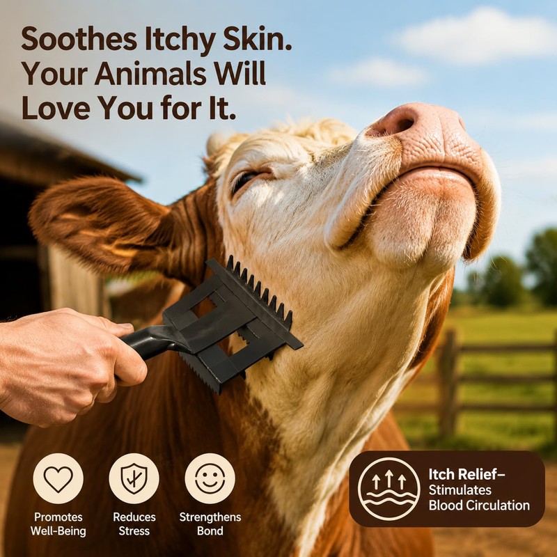 Cattle Cow Sheep Horse Hair Cleaning Slicker Brush Antipruritic Portable