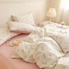 Covebett Bed Linen Cotton 140 x 200 cm Pink White