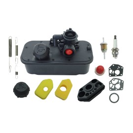 DABAZUALY Carburetor with 494406 Fuel Gas Tank Compatible with BS, Carburetor Replace 795477,498809, 498809A, 498811, 494407, 494775, 497619, 699660, 794147, 794161 with air filter