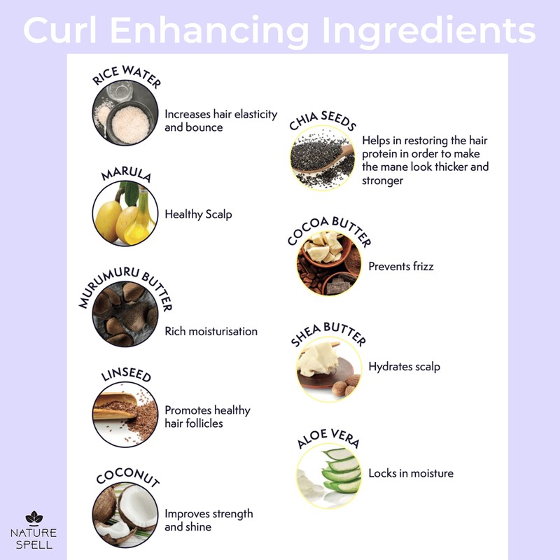 Curl Enhancing Shampoo by Nature Spell 300ml for Curly Hair