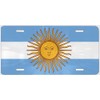 Argentinian, Argentina Flag Decorative Car Front Sublimated License Plate, 0.025