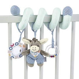 Sterntaler 6612000 Toy Spiral Emmi Donkey Includes Rattle Age for Babies from Birth Multi-Coloured