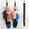 ASEANAO Closet Hanging Cap Organizer,Closet Hook Cap Holder Hat Storage