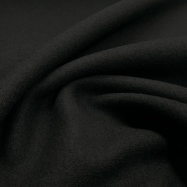 Tally - Italian Merino Wool Fabric - Moessmer® - Clothing Wool for Jackets, Dresses, Blazers and More - Black - per metre