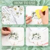 WANDIC 5 Sheets Rub On Transfer Sticker, Retro White Flower