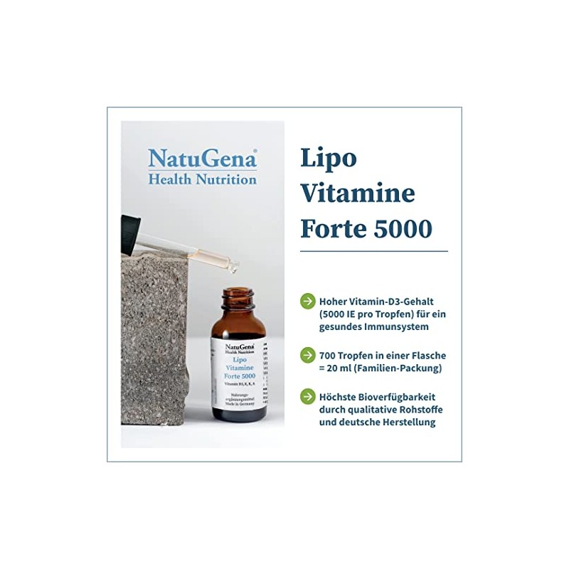 NautGena Lipo VitamineForte 500 Vitamin D3 E K A for