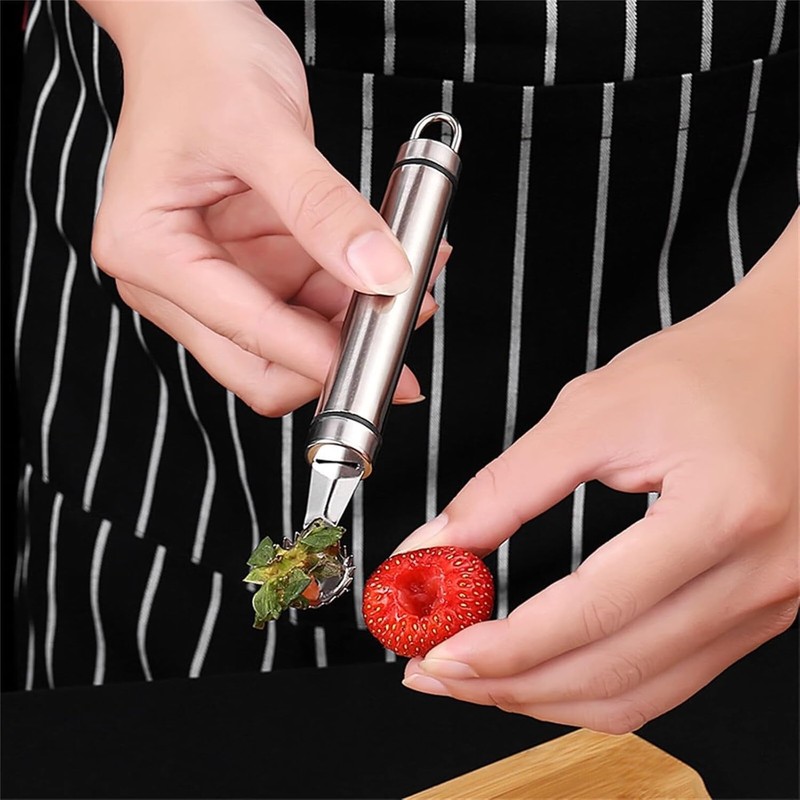 Stainless Steel Strawberry Huller and Tomato Stem Corer Tool Multi-Function