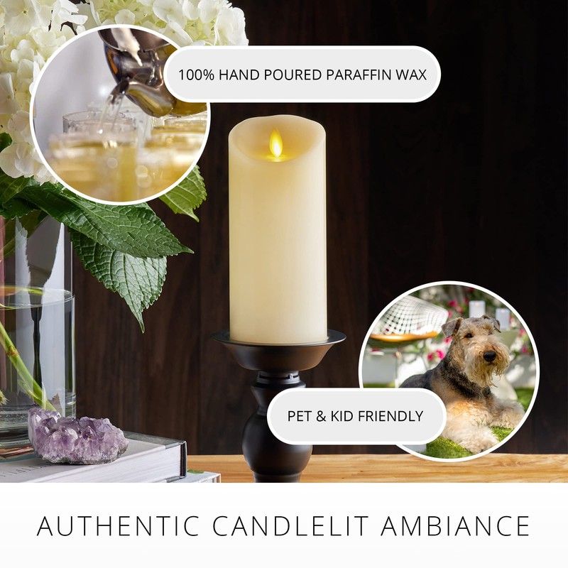 Luminara Scalloped Edge Flameless LED Candle - Ivory 4" x