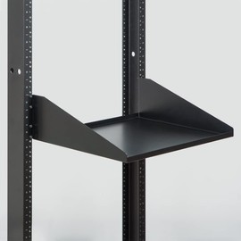 ICC 3U Server Rack Shelf, Heavy-Duty Steel Cantilever Trays with Solid Bottom for 19" Network Equipment Racks, 15" Deep, 75 lbs Capacity Each, Pack of 2, Black