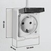 Miratic Surface-Mounted Socket IP54 - Wet Room Socket with Switch,