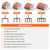 Delgada 65PCS Compact Lever Wire Connector kit,Reusable 2/3/4/5 Port Push-in